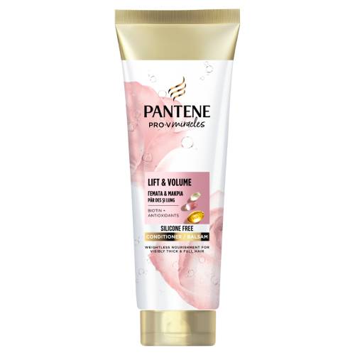 Balsam pentru par cu biotina fara silicon Lift'N'Volume, 160ml, Pantene