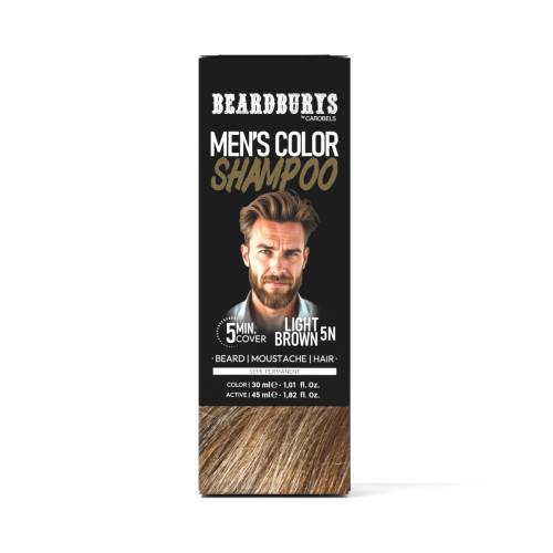 Vopsea semipermanenta pentru par barba si mustata Light Brown 5N, 75ml, Beardburys