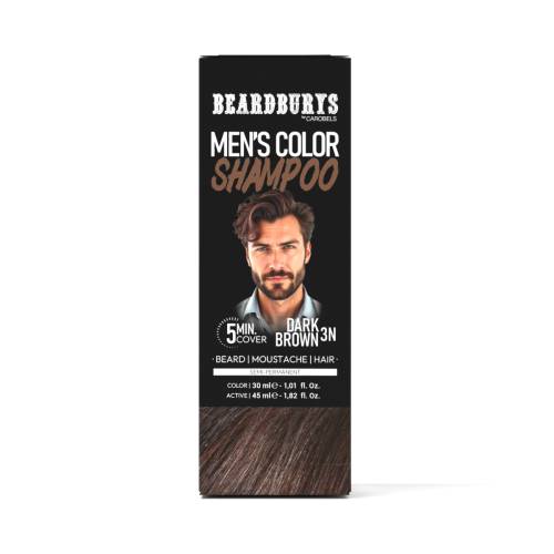 Vopsea semipermanenta pentru par barba si mustata Dark Brown 3N, 75ml, Beardburys