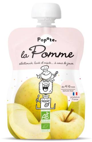 Piure de mere, 4-6 luni Bio, 120g, Popote