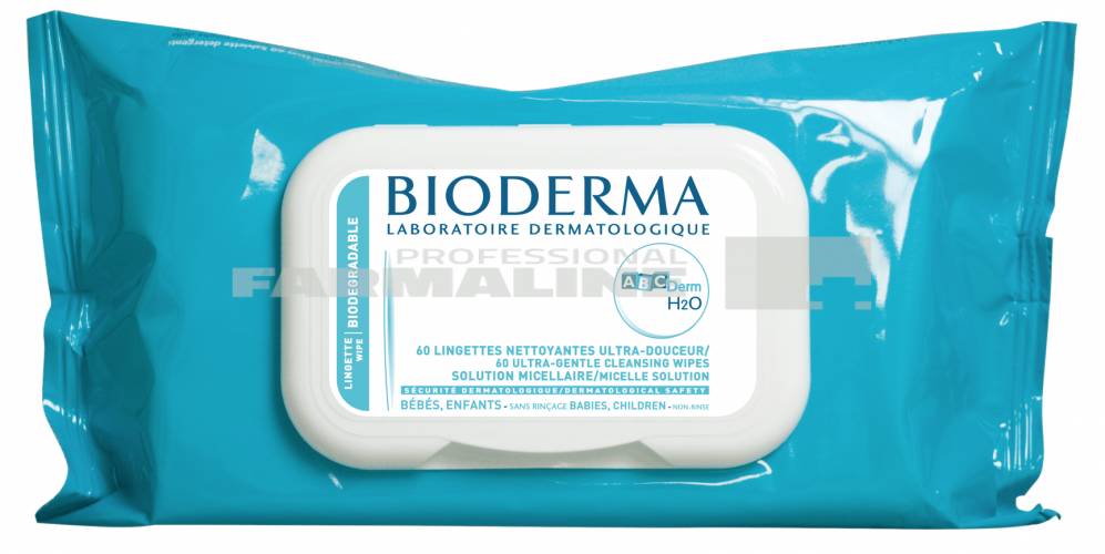 Bioderma Abcderm H2O Servetele umede 60 bucati