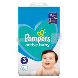 Pampers Active Baby Scutece nr.3 6-10 kg 15 bucati