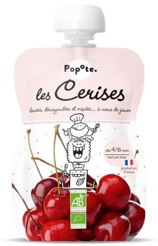 Piure cu cirese 4-6 luni Bio, 120g, Popote