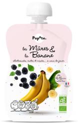 Piure cu mure si banane, 4-6 luni Bio, 120g, Popote