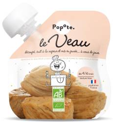 Piure cu carne de vitel 4 luni+ Bio, 60g, Popote