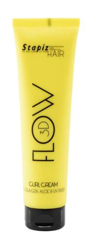 Crema pentru bucle cu ulei de avocado colagen si aloe Flow 3D, 150ml, Stapiz