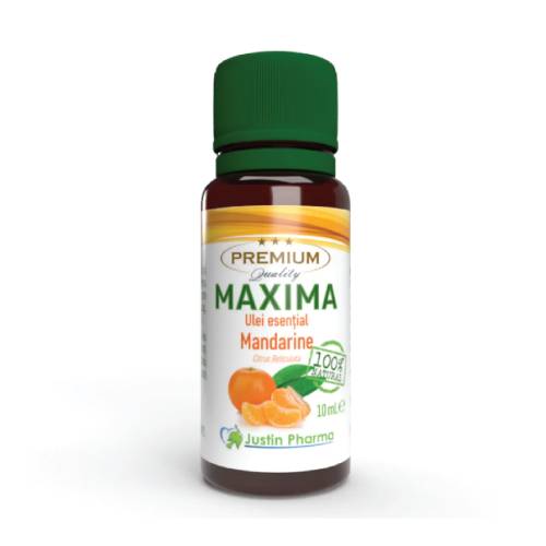 Ulei esential Mandarine Maxima, uz extern, 10 ml, Justin Pharma