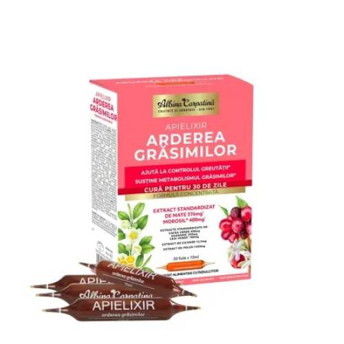 Apielixir Arderea Grasimilor, 30 fiole, Albina Carpatina