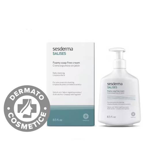 Crema pentru curatarea tenului acneic fara sapun Salises, 250ml, Sesderma