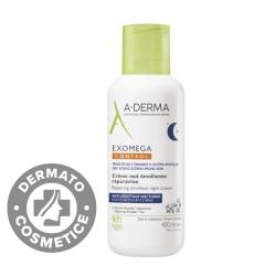Crema de noapte emolienta si reparatoare pentru piele uscata Exomega Control, 400ml, A-Derma