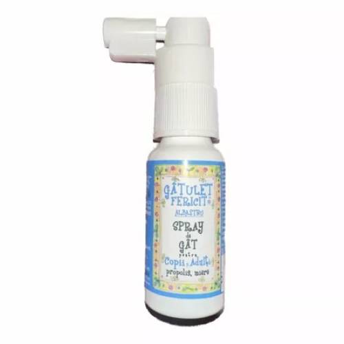 Spray de gat pentru copii si adulti cu albastru de metilen – Gatulet Fericit, 20 ml
