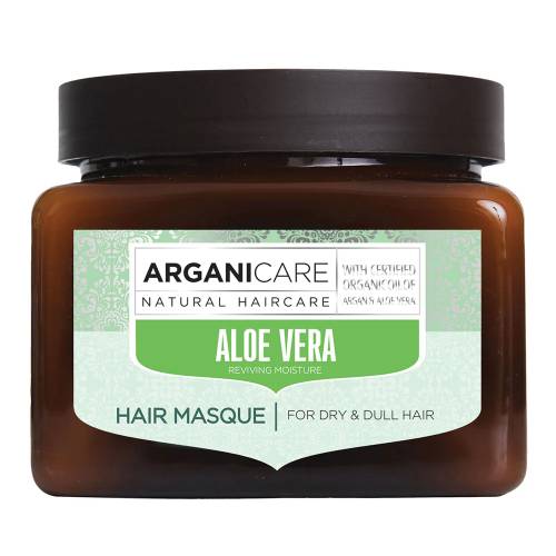 Masca hidratanta cu aloe vera pentru par uscat si lipsit de stralucire, 500ml, Arganicare