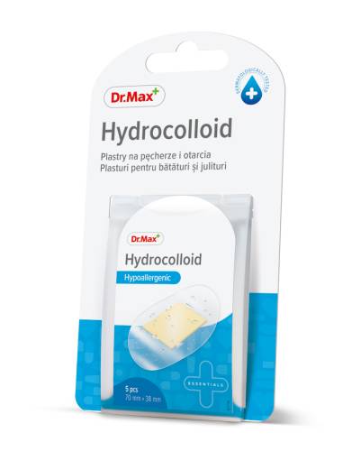 Dr. Max Plasture Hydrocolloid 70 x 38mm, 5 bucati