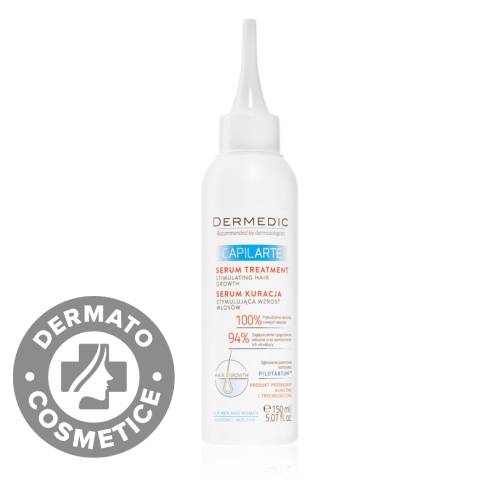 Ser tratament pentru stimularea cresterii parului Capilarte, 150ml, Dermedic