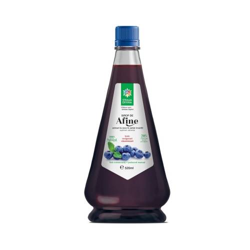 Sirop natural de afine presat la rece, 520ml, Steaua Divina