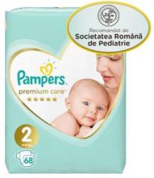 Scutece Premium Care Marimea 2 pentru 4-8 kg, 68 bucati, Pampers