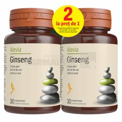 Alevia Ginseng 30 comprimate 1+1 Gratis