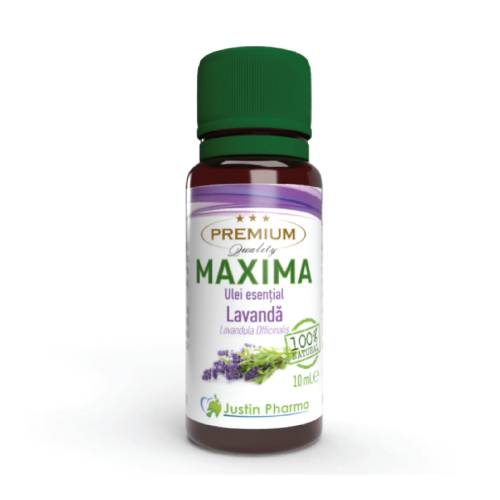Ulei esential Lavanda Maxima, uz extern, 10 ml, Justin Pharma