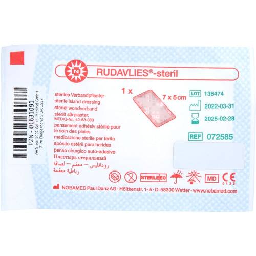 Rudavlies-steril Verbandpflaster5x7 cm 1 St