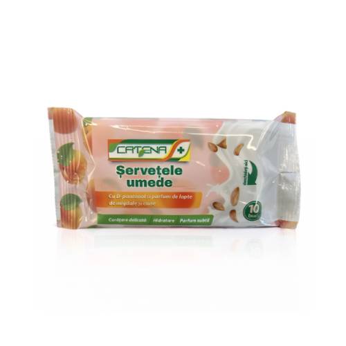 Catena Servetele umede cu D-pantenol, 1 pachet x 10 bucati