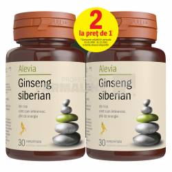 Alevia Pachet Ginseng siberian 30 comprimate 1+1 Gratis