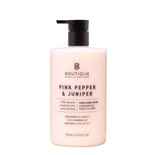 Lotiune pentru maini si corp cu parfum de Piper roz & Ienupar, 500ml, Boutique