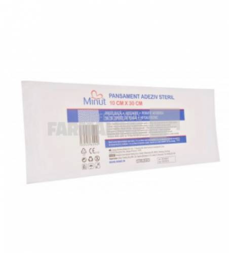 Minut Pansament adeziv steril 10 cm x 30 cm