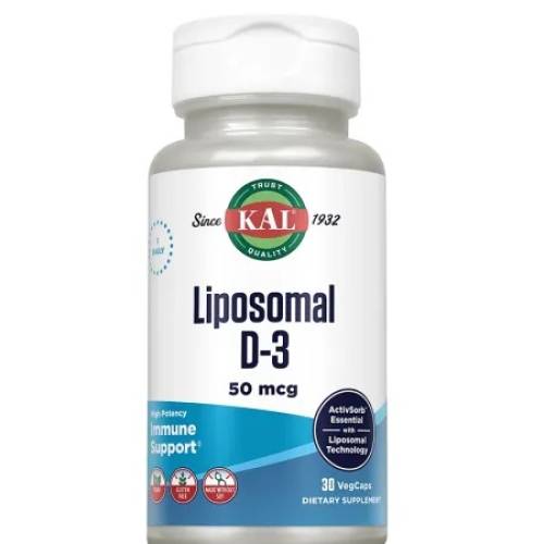 Vitamina D3 Liposomal 2000 UI, 30 capsule vegetale, KAL, Secom