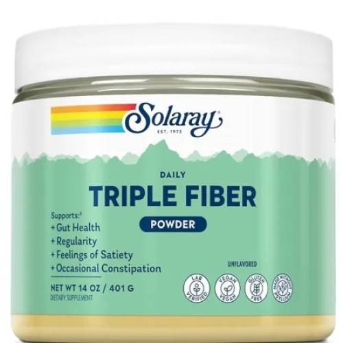Triple Fiber Solaray, 401 g pudra, Secom