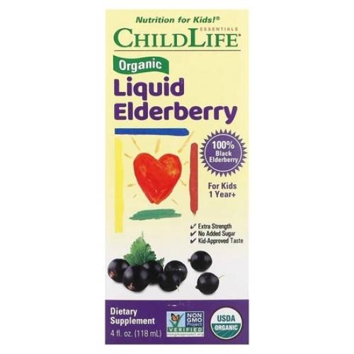 Liquid Elderberry ChildLife Essentials, 118 ml, Secom