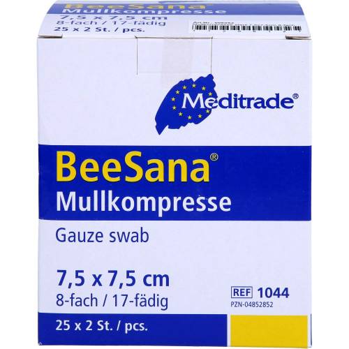 Mullkompressen 7,5x7,5 cm steril 8fach 50 St