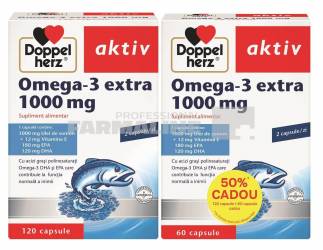 Doppelherz Aktiv Omega 3 Extra 1000 mg 120 capsule + 60 capsule Cadou