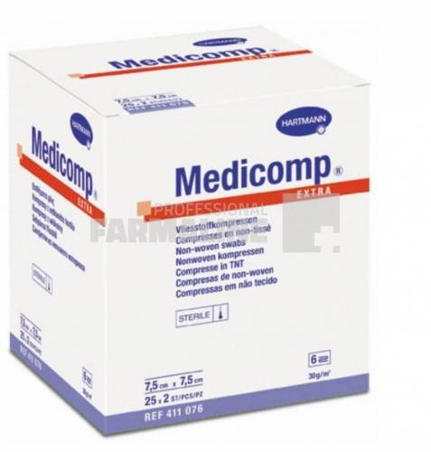 Hartmann Medicomp Comprese extra sterile 7.5 cm x 7.5 cm 25 bucati
