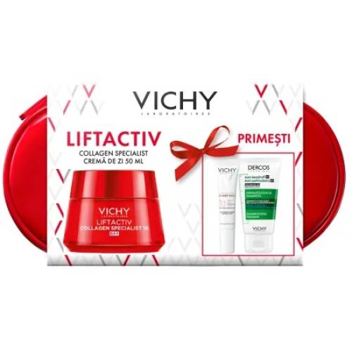 Trusa Vichy Liftactiv Collagen Specialist 16 Crema Zi + SPF 50+ + Sampon Dercos