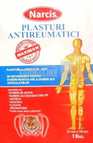 Narcis Plasture antireumatic cu ardei iute 12 cm x 18 cm