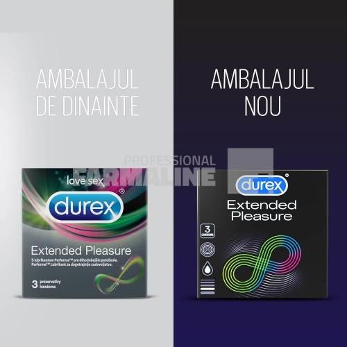 Durex Extended Pleasure Prezervative 3 bucati