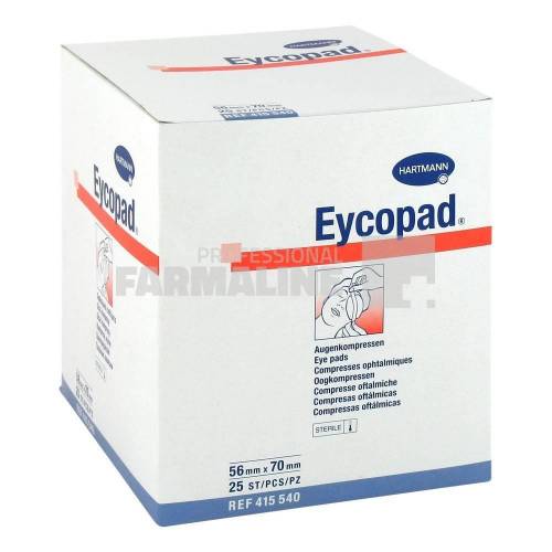 Hartmann Eycopad Comprese oculare sterile 56 mm x 70 mm 25 bucati