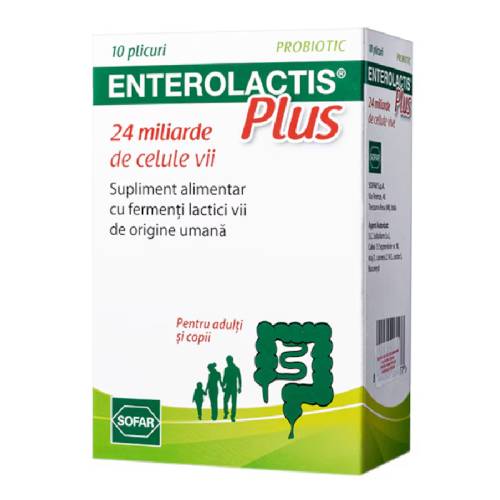 Sofar Enterolactis Plus, 10 plicuri