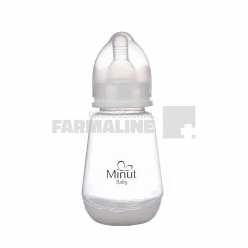 Minut Baby TR 2011101 Biberon PP cu tetina de silicon 0+ si capac lapte 150 ml