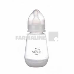 Minut Baby TR 2011101 Biberon PP cu tetina de silicon 0+ si capac lapte 150 ml