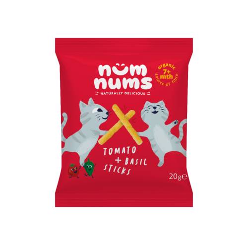 Sticksuri cu rosii si busuioc Bio, 20g, Num Nums