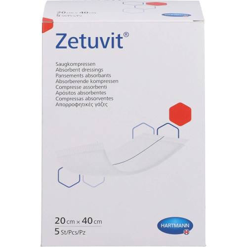 Zetuvit Saugkompressen steril 20x40 cm 5 St