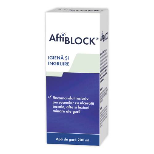 Apa de gura Aftiblock, 200 ml, Zdrovit