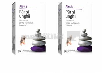 Alevia Pachet Par si unghii 60 comprimate 1 + 1 Gratis