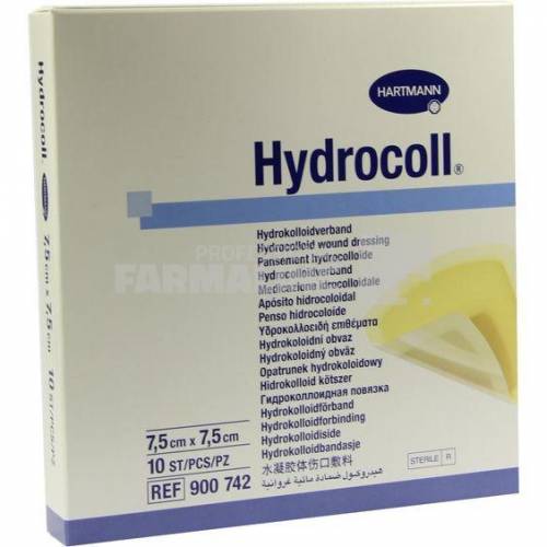 Hartmann Hydrocoll Pansament cu hidrocoloid 7,5 cm x 7,5 cm 10 bucati