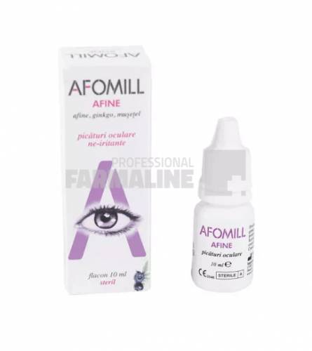 Afomill Fortifiant Afine, Ginko si Musetel picaturi oftalmice 10 ml