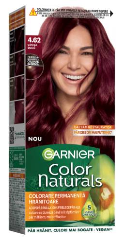 Vopsea de par permanenta Color Naturals 4.62 Cirese Dulci, 112ml, Garnier