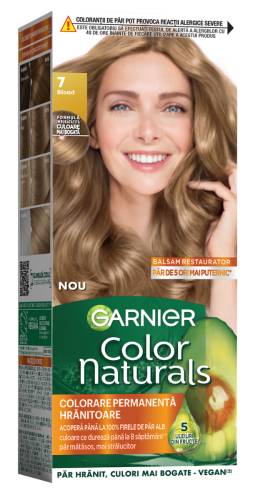 Vopsea de par permanenta Color Naturals 7 Blond, 112ml, Garnier