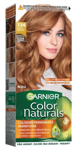 Vopsea de par permanenta Color Naturals 7.34 Cupru Natural, 112ml, Garnier