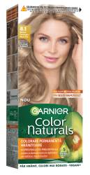 Vopsea de par permanenta Color Naturals 8.1 Blond Cenusiu Deschis, 112ml, Garnier